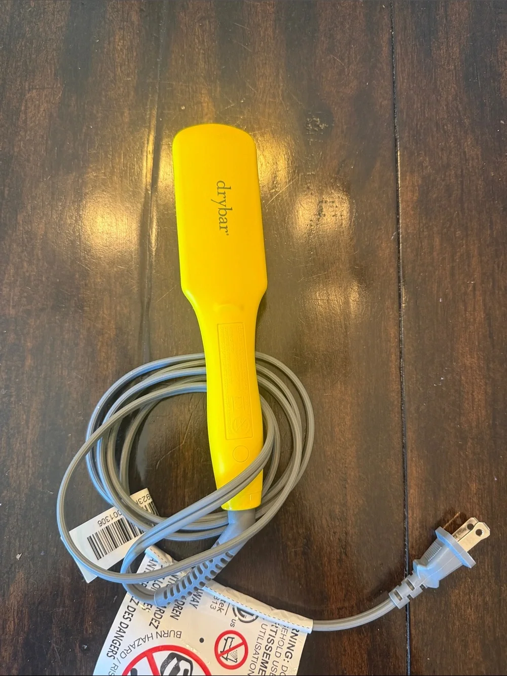 Drybar Yellow Styling Iron with Gray Power Cord